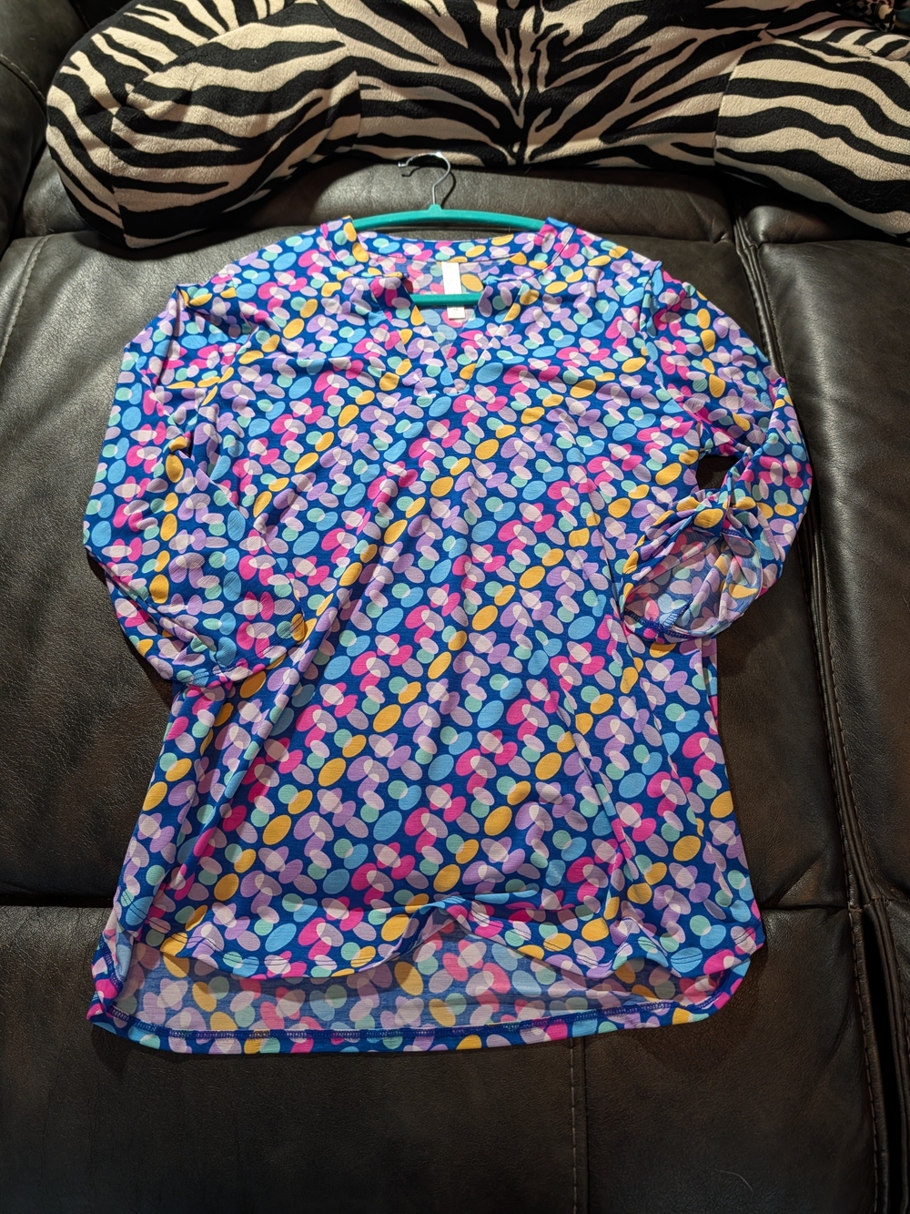 Dear Scarlett Lizzie Bright Blue With Dots Blouse